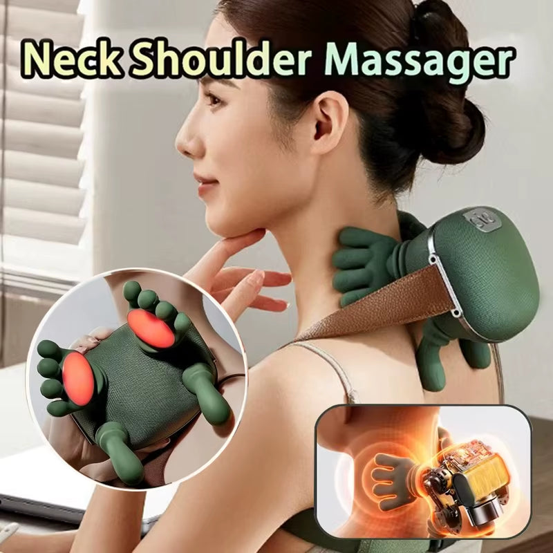 N7 Master Hand Shoulder and Neck Massager Cervical Spine Massager Trapezius Neck Massager Hot Compress Electric Cervical